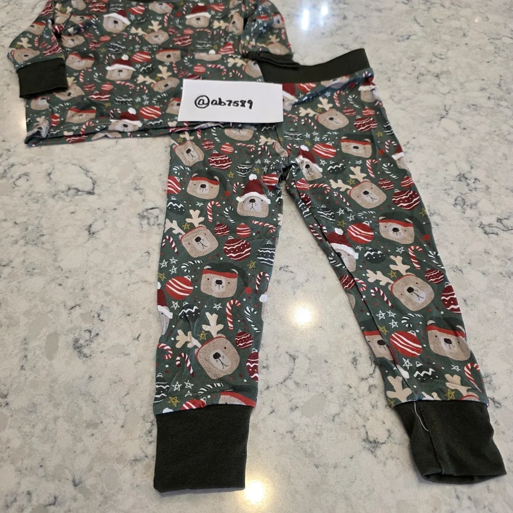 Bamboo Christmas Bamboo 2-Piece Pajamas Size 9 Months NWT! Unisex